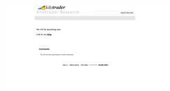 Desktop Screenshot of kilotrader.com